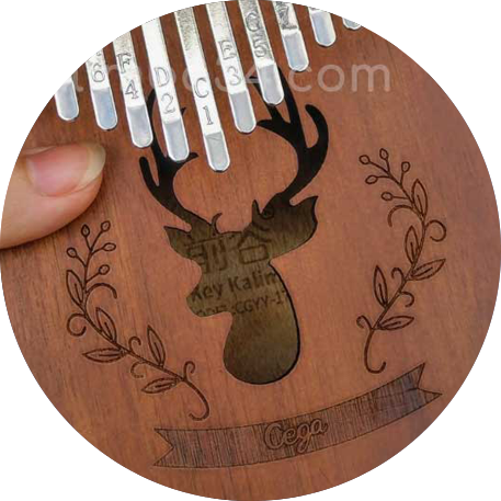 Đàn Kalimba 17 phím Cega Nai Nâu Đậm gỗ manhogany cao cấp Banner Large