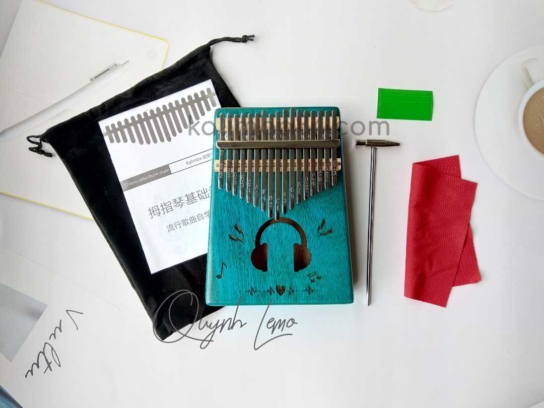Đàn Kalimba 17 phím Tai Nghe gỗ manhogany cao cấp 01