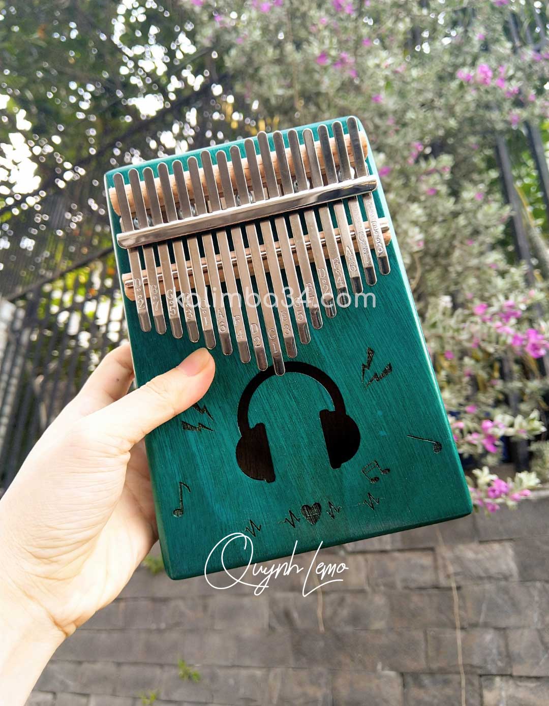 Đàn Kalimba 17 phím Tai Nghe gỗ manhogany cao cấp 02