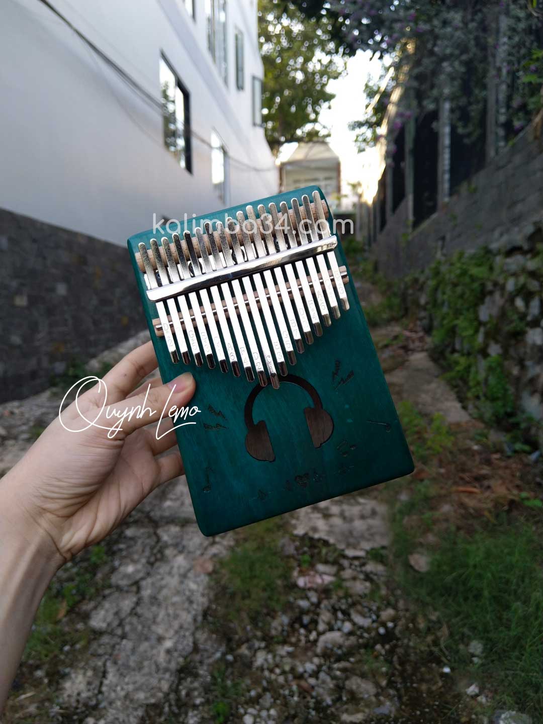 Đàn Kalimba 17 phím Tai Nghe gỗ manhogany cao cấp 04