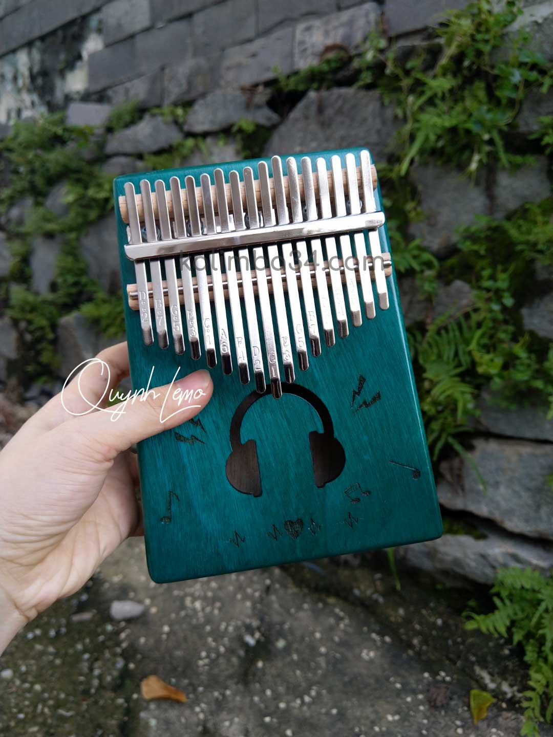 Đàn Kalimba 17 phím Tai Nghe gỗ manhogany cao cấp 05