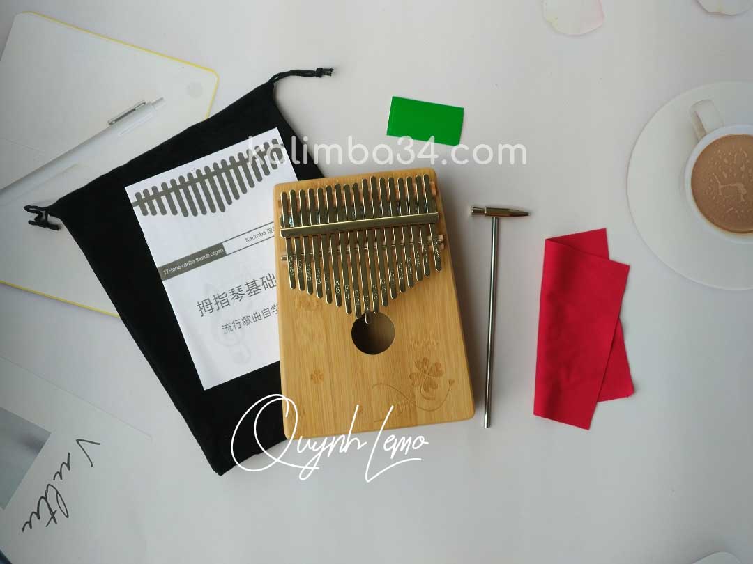 Đàn Kalimba 17 Phím Hình Cỏ Bốn Lá 01