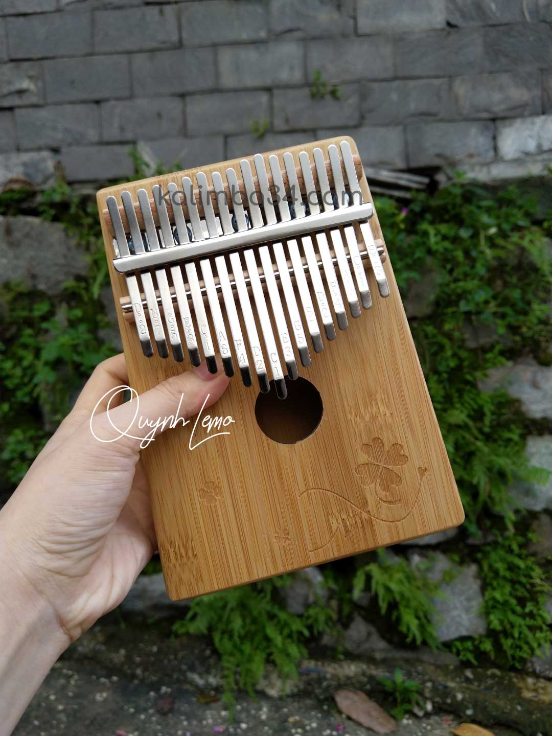 Đàn Kalimba 17 Phím Hình Cỏ Bốn Lá 02