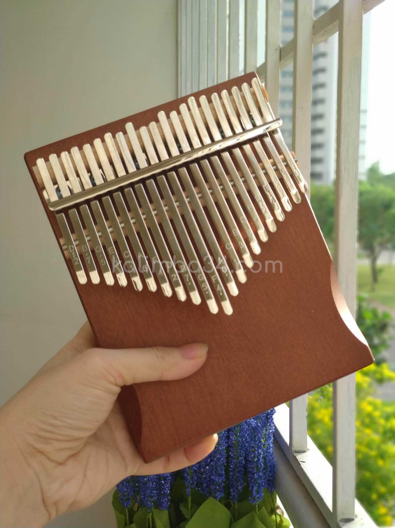Đàn Kalimba 21 Phím - Gỗ Manhogany (Nâu Nhạt) 02